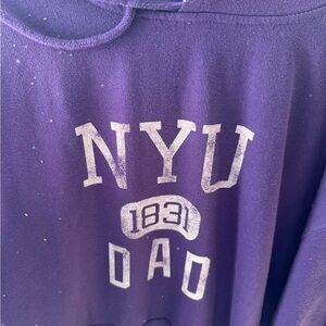 Purple NYU Dad Sweatshirt